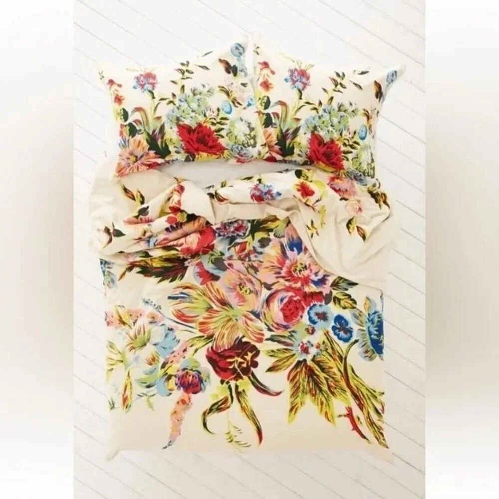 Urban Outfitters Romantic Floral Scarf Duvet Cover Twin XL Designer Plum & B